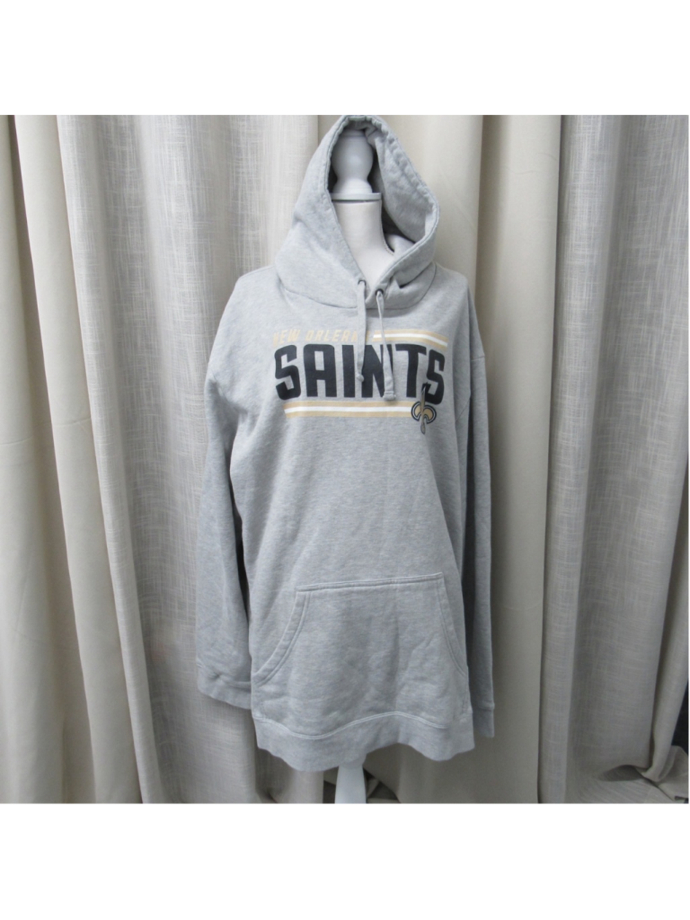 Fanatics New Orleans Saints Hoodie Mens 3XT Big Tall Gray Fleece NFL Pullover